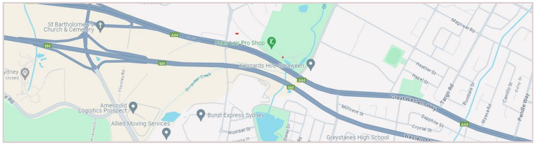 Map showing the location of the office